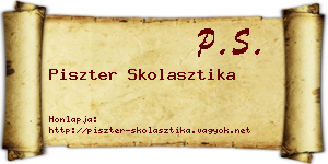 Piszter Skolasztika névjegykártya